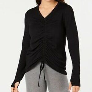 Ideology Top S Black Running Workout Pullover NWT